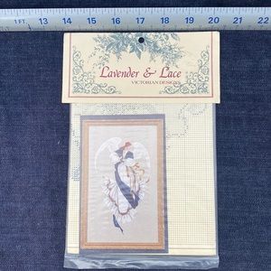 Angel of Hope Sealed Lavender & Lace vintage 90s Cross Stitch Pattern NOS